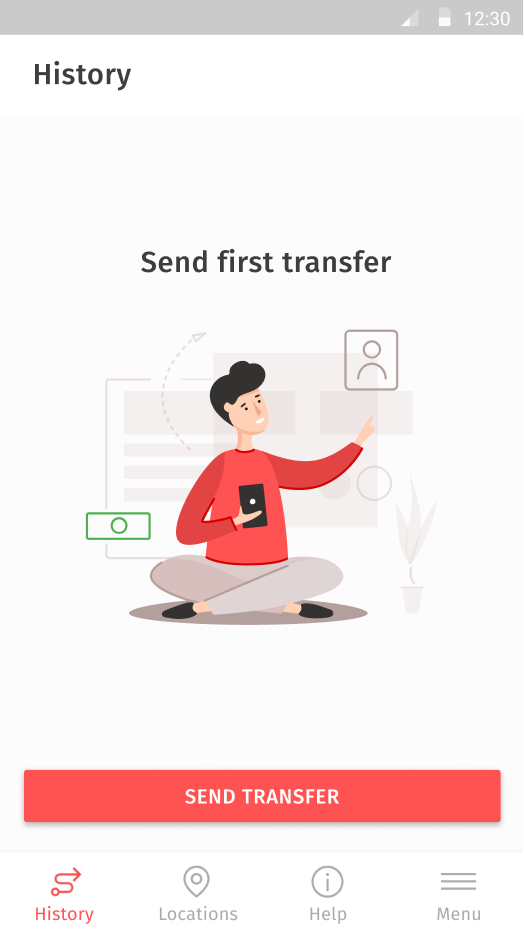 Send first transfer